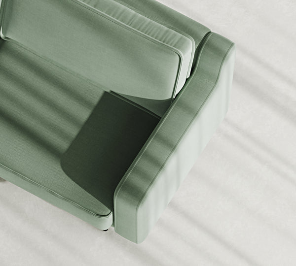 Klem Slim Üçlü Koltuk Large Ahşap Ayak - Performans Kadife