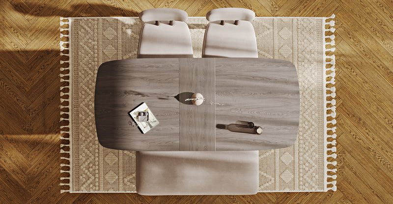 Lyno 77x140 Cm Açılır Yemek Masası Takımı (Roa Bench & 2 Roa Sandalye) - Kadife