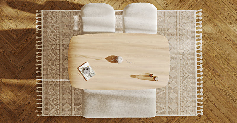 Lyno 77x140 Sabit Yemek Masası Takımı (Roa Bench & 2 Venn Sandalye) - Bukle
