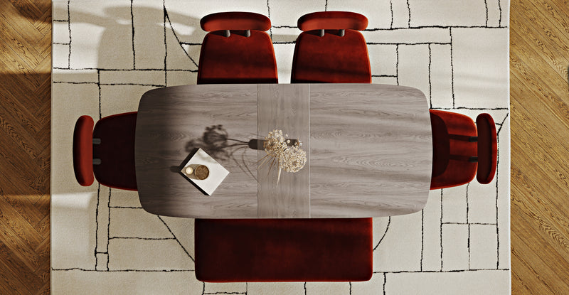 Lyno 77x140 Cm Açılır Yemek Masası Takımı (Roa Bench & 4 Roa Sandalye) - Kadife