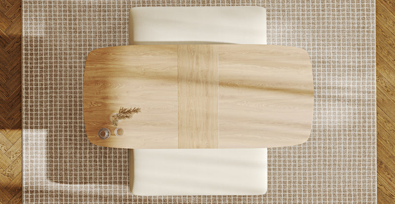 Lyno 77x140 Cm Açılır Yemek Masası Takımı (2 Roa Bench) - Doğal Doku