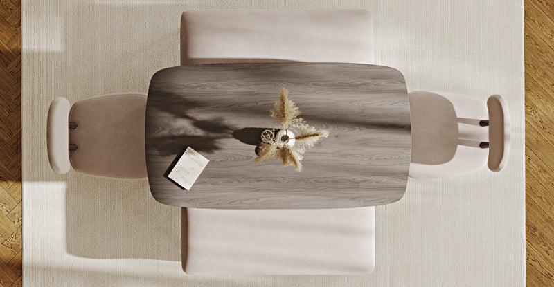 Lyno 77x140 Cm Sabit Yemek Masası Takımı (2 Roa Bench & 2 Roa Sandalye) - Kadife
