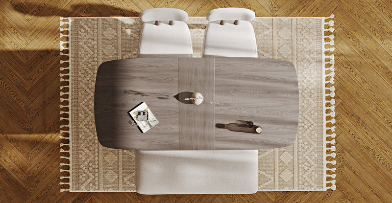 Lyno 77x140 Cm Açılır Yemek Masası Takımı (Roa Bench & 2 Roa Sandalye) - Keten