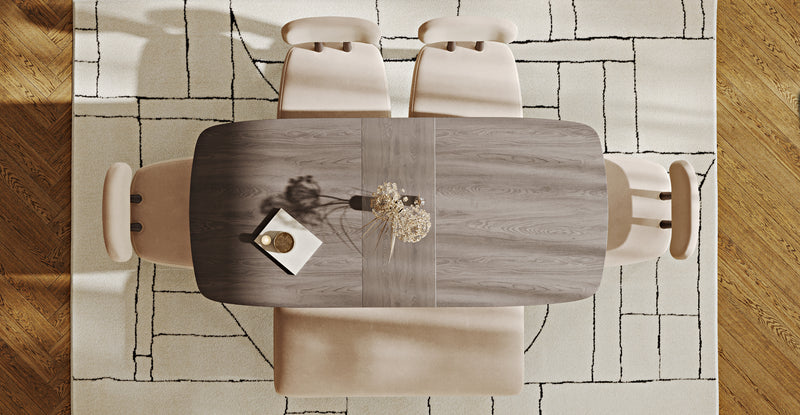 Lyno 77x140 Cm Açılır Yemek Masası Takımı (Roa Bench & 4 Roa Sandalye) - Kadife