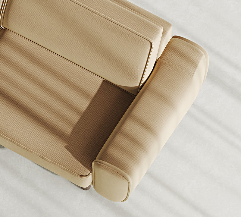 Klem Loveseat Silindir Ahşap Ayak - Performans Kadife