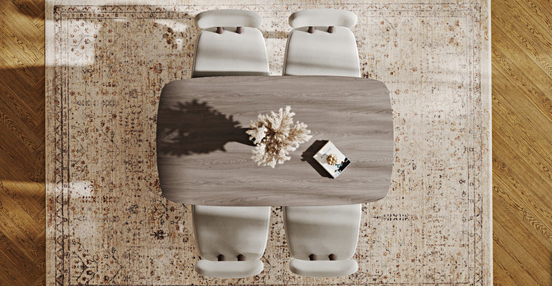 Lyno 77x140 Cm Sabit Yemek Masası Takımı (4 Roa Sandalye) - Performans Keten