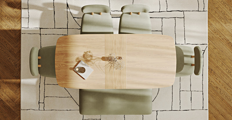 Lyno 77x140 Cm Açılır Yemek Masası Takımı (Roa Bench & 4 Roa Sandalye) - Fitilli Kadife