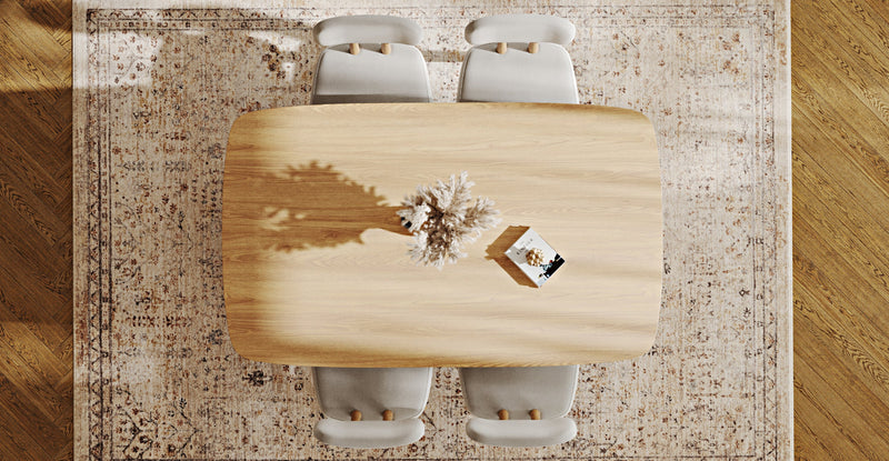 Lyno 97x160 Cm Sabit Yemek Masası Takımı (4 Roa Sandalye) - Performans Keten