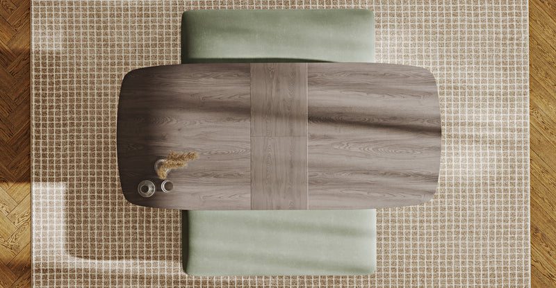 Lyno 77x140 Cm Açılır Yemek Masası Takımı (2 Roa Bench) - Kadife