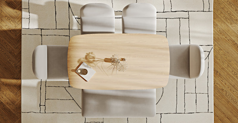 Lyno 77x140 Sabit Yemek Masası Takımı (Roa Bench & 4 Venn Sandalye) - Performans Keten