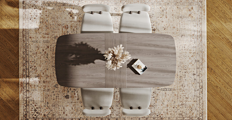 Lyno 77x140 Cm Açılır Yemek Masası Takımı (4 Roa Sandalye) - Performans Keten
