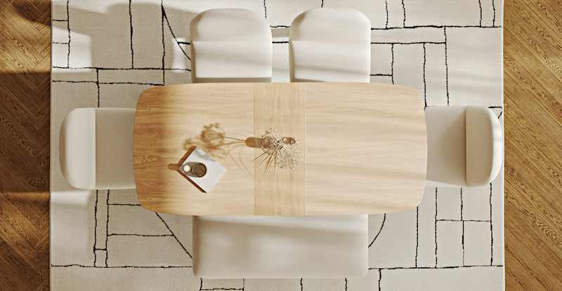 Lyno 77x140 Açılır Yemek Masası Takımı (Roa Bench & 4 Venn Sandalye) - Performans Kadife