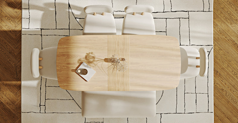 Lyno 77x140 Cm Açılır Yemek Masası Takımı (Roa Bench & 4 Roa Sandalye) - Performans Kadife