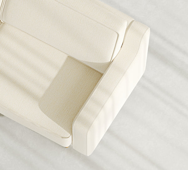 Klem Slim Üçlü Koltuk Ahşap Ayak - Doğal Doku