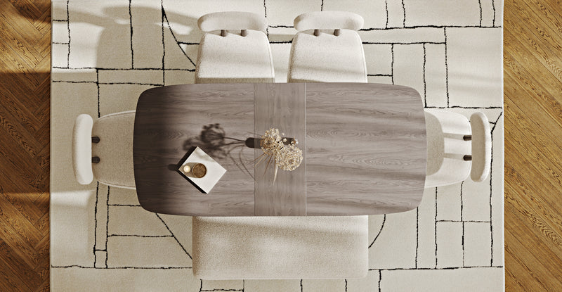 Lyno 77x140 Cm Açılır Yemek Masası Takımı (Roa Bench & 4 Roa Sandalye) - Bukle