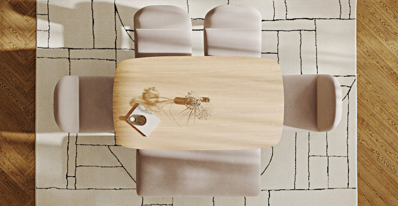 Lyno 77x140 Sabit Yemek Masası Takımı (Roa Bench & 4 Venn Sandalye) - Kadife