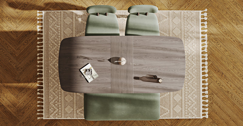 Lyno 77x140 Cm Açılır Yemek Masası Takımı (Roa Bench & 2 Roa Sandalye) - Kadife