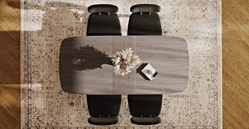 Lyno 77x140 Cm Açılır Yemek Masası Takımı (4 Roa Sandalye) - Performans Keten