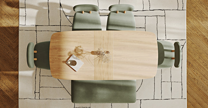 Lyno 77x140 Cm Açılır Yemek Masası Takımı (Roa Bench & 4 Roa Sandalye) - Kadife