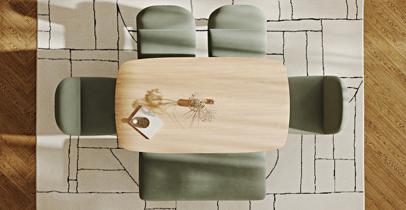Lyno 77x140 Sabit Yemek Masası Takımı (Roa Bench & 4 Venn Sandalye) - Kadife