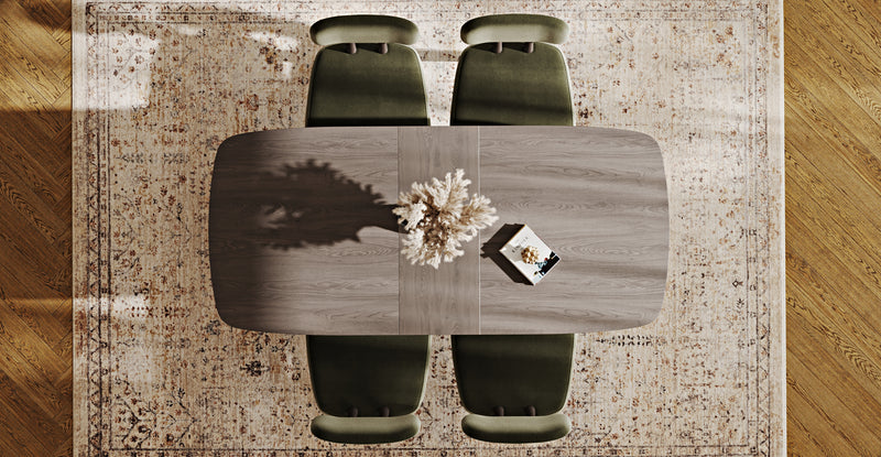Lyno 77x140 Cm Açılır Yemek Masası Takımı (4 Roa Sandalye) - Performans Keten