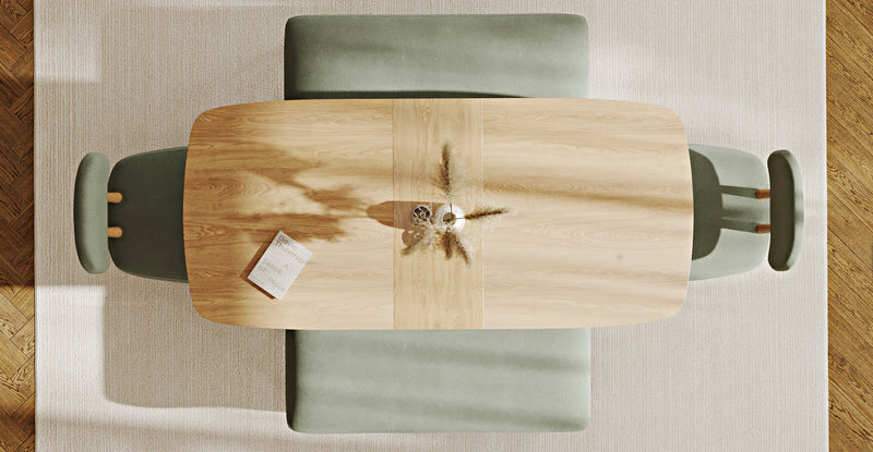 Lyno 77x140 Cm Açılır Yemek Masası Takımı (2 Roa Bench & 2 Roa Sandalye) - Kadife