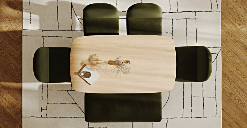Lyno 77x140 Sabit Yemek Masası Takımı (Roa Bench & 4 Venn Sandalye) - Kadife