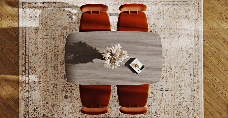 Lyno 77x140 Cm Sabit Yemek Masası Takımı (4 Roa Sandalye) - Performans Keten