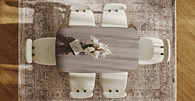 Lyno 77x140 Cm Sabit Yemek Masası Takımı (6 Roa Sandalye) - Performans Keten
