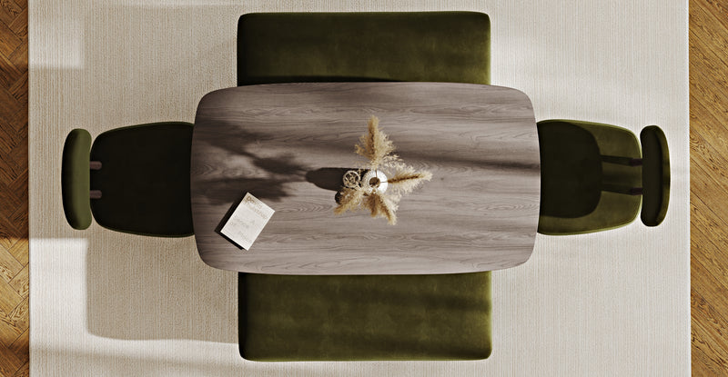 Lyno 77x140 Cm Sabit Yemek Masası Takımı (2 Roa Bench & 2 Roa Sandalye) - Kadife
