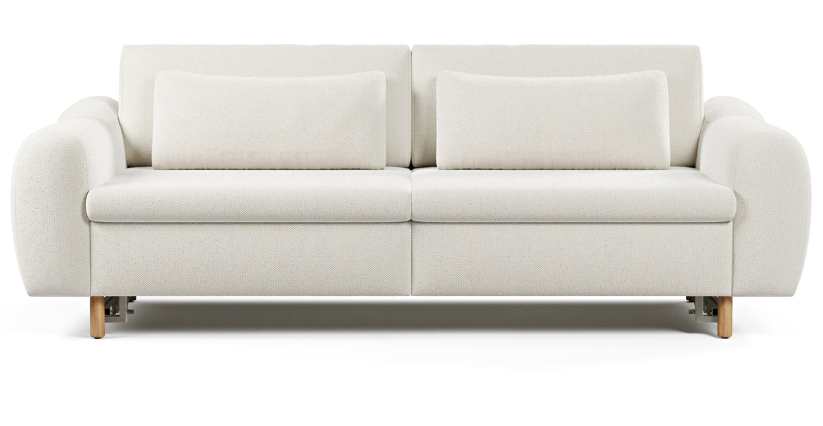 Nyra Yataklı Üçlü ve Klem Slim Tekli Koltuk Takımı - Doğal Doku & Kadife