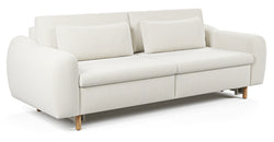 Nyra Yataklı Üçlü ve Klem Slim Tekli Koltuk Takımı - Doğal Doku & Kadife