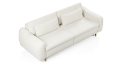 Nyra Yataklı Üçlü ve Klem Slim Tekli Koltuk Takımı - Doğal Doku & Kadife