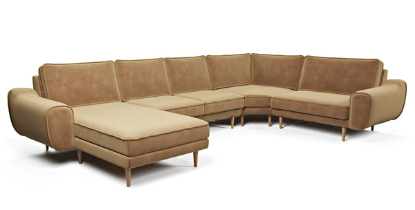 Klem 376 x 240 Geniş Köşe Ahşap Ayak - Kadife