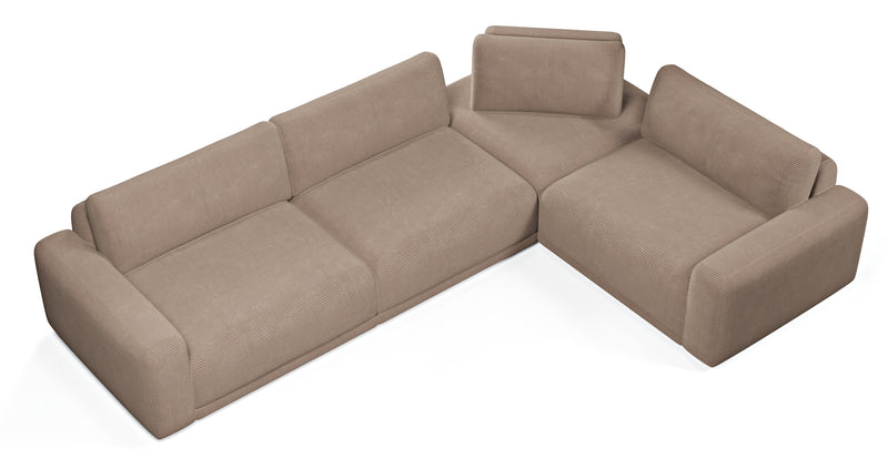 Carle 339 x 234 Köşe Çift Kollu - Fitilli Kadife