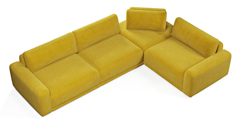Carle 339 x 234 Köşe Çift Kollu - Kadife