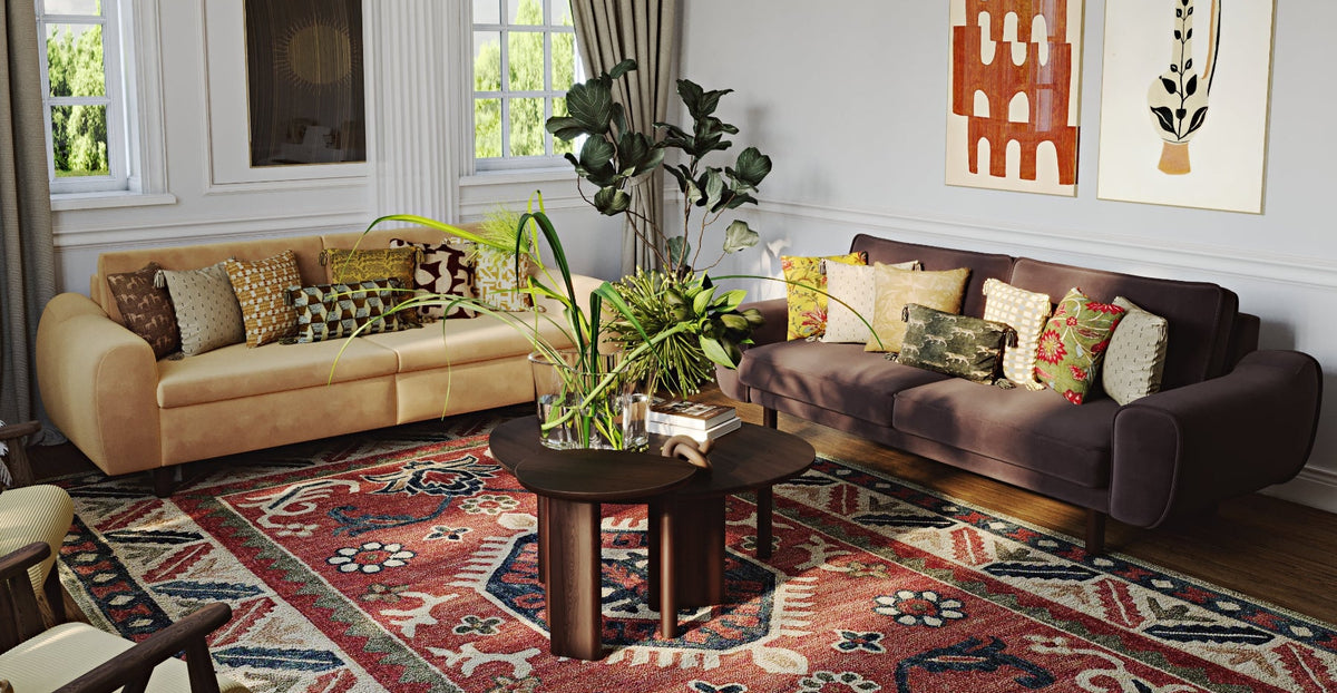 Nyra Butter ve Klem Espresso Yataklı Koltuk Takımı - Kadife