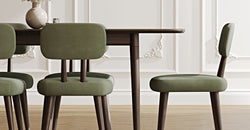 Lyno 97x160 Cm Açılır Yemek Masası Takımı (6Lı Roa) - Kadife