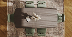 Lyno 97x160 Cm Açılır Yemek Masası Takımı (6Lı Roa) - Kadife