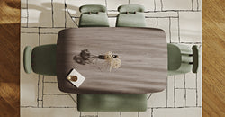 Lyno 97x160 Cm Sabit Yemek Masası Takımı (Bench&4Lü Roa) - Kadife