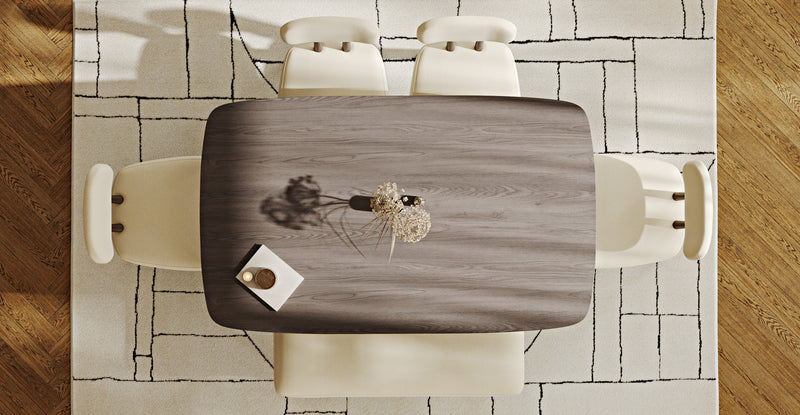 Lyno 97x160 Cm Sabit Yemek Masası Takımı (Bench&4Lü Roa) - Doğal Doku