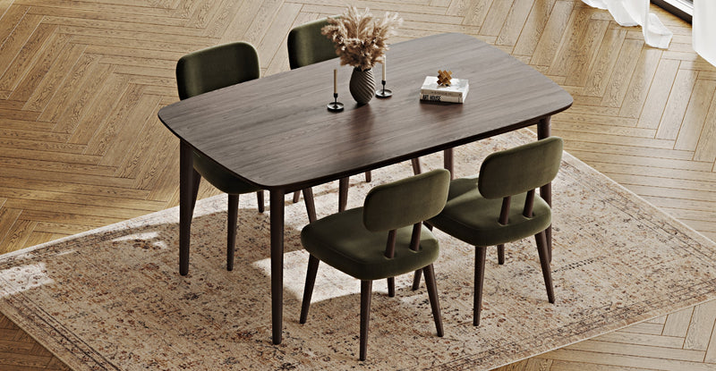 Lyno 97x160 Cm Sabit Yemek Masası Takımı (4 Roa Sandalye) - Performans Keten
