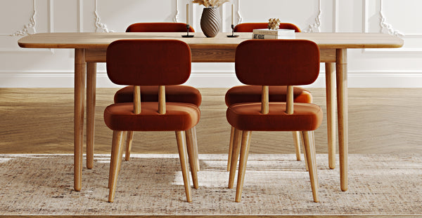 Lyno 97x160 Cm Açılır Yemek Masası Takımı (4 Roa Sandalye) - Performans Keten