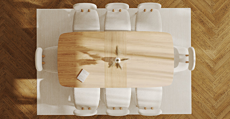 Lyno 97x160 Cm Açılır Yemek Masası Takımı (8Li Roa) - Bukle