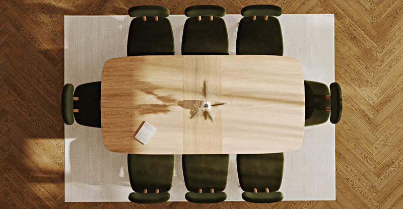 Lyno 97x160 Cm Açılır Yemek Masası Takımı (8Li Roa) - Kadife