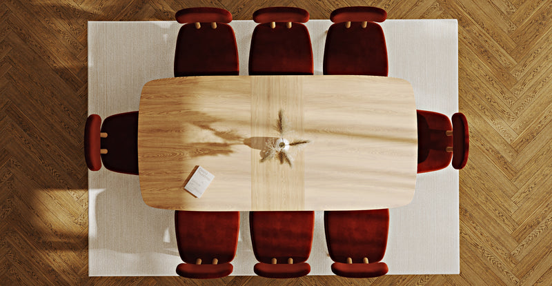 Lyno 97x160 Cm Açılır Yemek Masası Takımı (8Li Roa) - Kadife