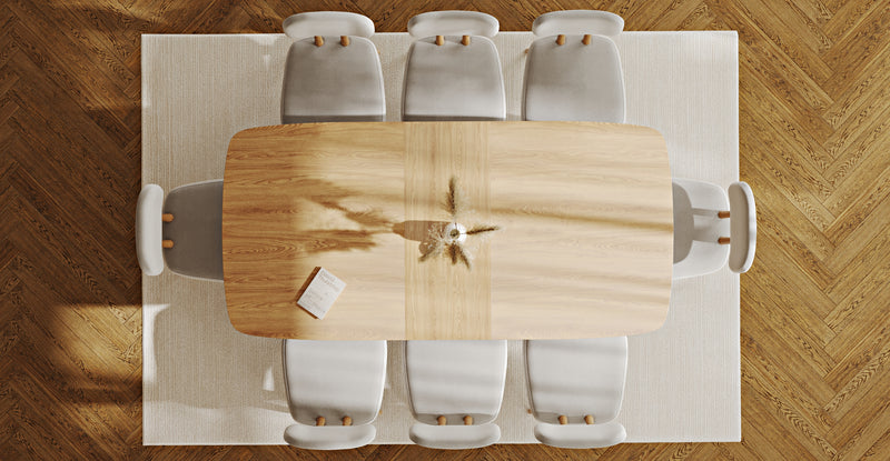 Lyno 97x160 Cm Açılır Yemek Masası Takımı (8Li Roa) - Performans Keten