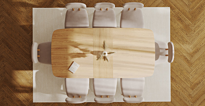 Lyno 97x160 Cm Açılır Yemek Masası Takımı (8Li Roa) - Kadife