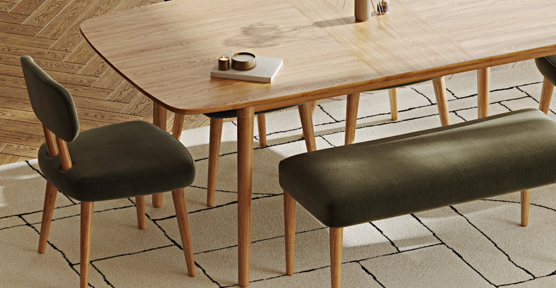 Lyno 97x160 Cm Açılır Yemek Masası Takımı (Bench&4Lü Roa) - Performans Keten