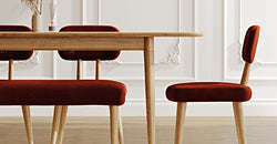 Lyno 97x160 Cm Açılır Yemek Masası Takımı (Bench&4Lü Roa) - Kadife